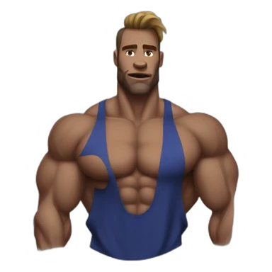 Giga Chad musculation meme sticker