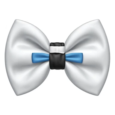 White bow tie like iPhone Emoji boetie sticker