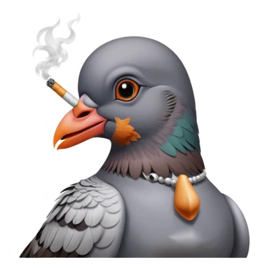 emoji pigeon qui fume sticker