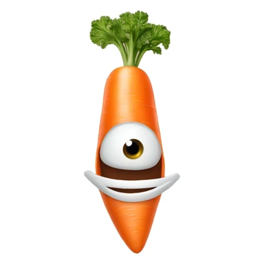 Make a carrot with loe eyes sticker