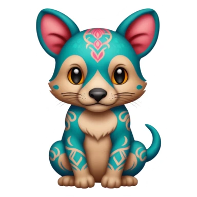 animal with tattoos sticker