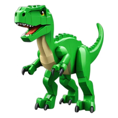 Lego green T-Rex sticker