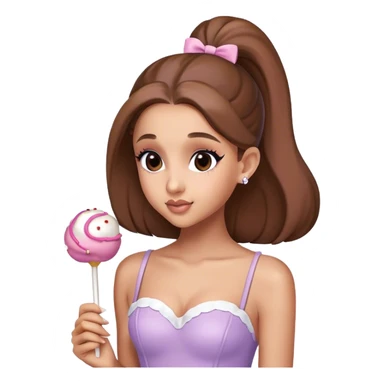 Ariana grande and a cake pop  sticker