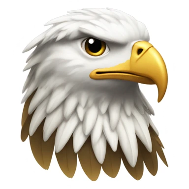 Eagle wearing gold Cuban link sticker
