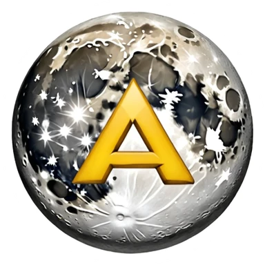 moon with warning rune flashing sticker