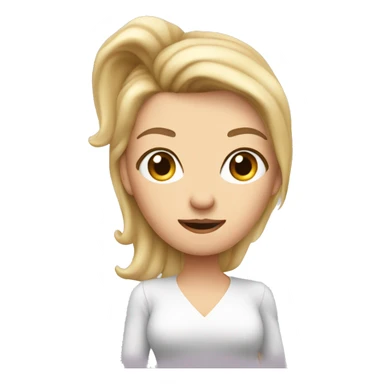 a white women in mini dress with open hair showing point finger pointing on me sticker