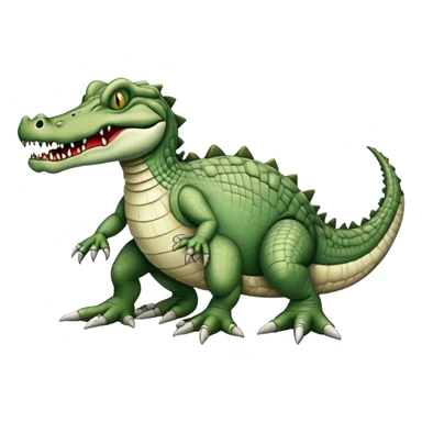 zombie monstrous pale skinned decaying greenish white alligator, vicious, dirty, undead, quadrapedal sticker