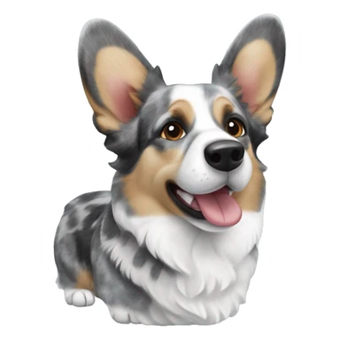 Welsh Corgi Cardigan Blue merle sticker