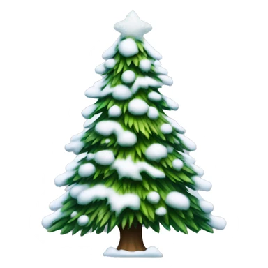 christmas tree with snow sticker