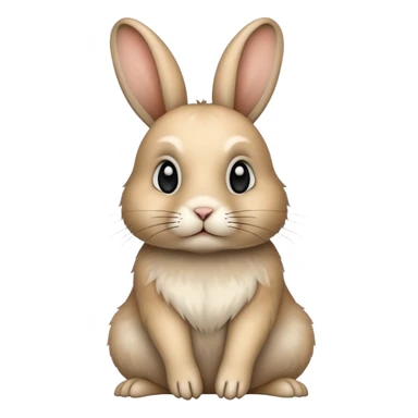 A beige  rabbit with black tâches Pls  sticker