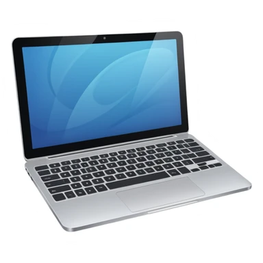 simple laptop no visible keys sticker