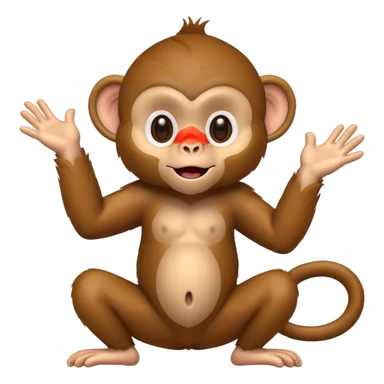 Cute dancing monkey sticker