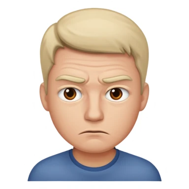 man annoyed with a man sticker