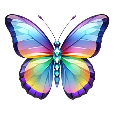 butterfly shaped 56-carat iridescent diamond sticker
