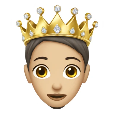 dainty gold crown diamond tiara  sticker