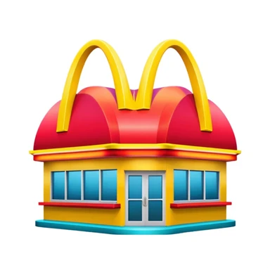 Neon McDonald’s restaurant  sticker
