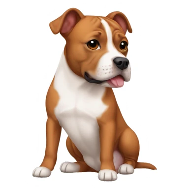 ginger staffordshire terrier sticker