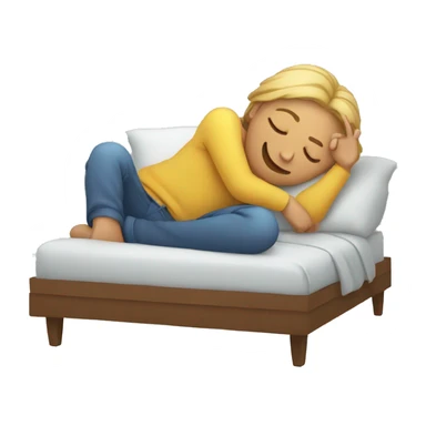 Sleeping while flipping someone off sticker