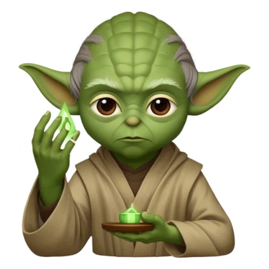 Yoda teaching Luke Jedi mind trick sticker