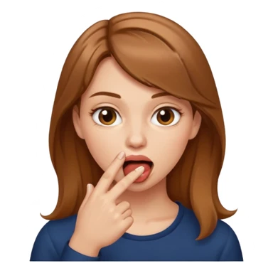 Una mujer mordiendose el dedo sticker