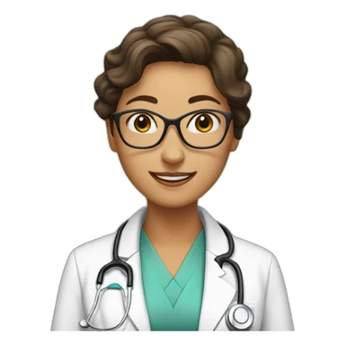 Doctor woman happy sticker