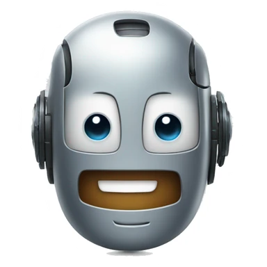 a robot smiling sticker