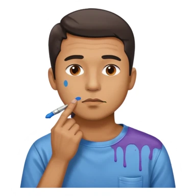 man shushing artist sticker