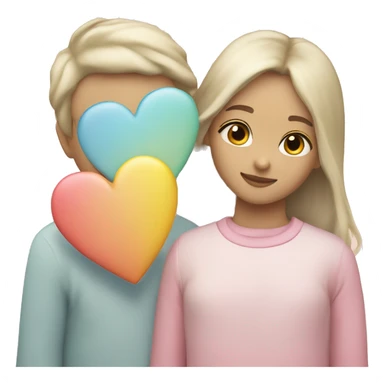Two-hearts-coloured-light-pastel-shade sticker
