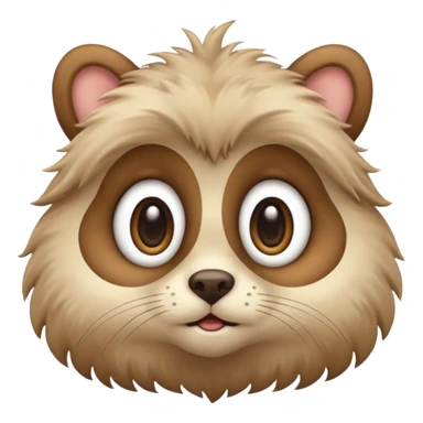 yuvarlak gözlüklü hayvan sticker