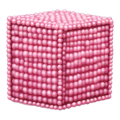 A box made of pink pearls sticker