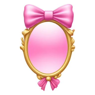 pink mirror with bow  sticker