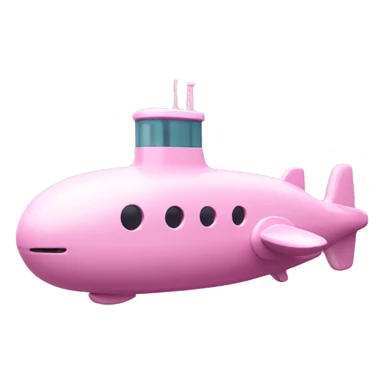 light pink toy submarine sticker