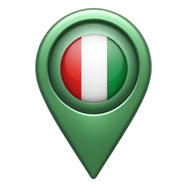 location pin Italy milan green sticker