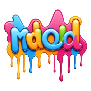 Graffiti the word mod with drippy paint  sticker