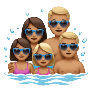 family fun in the beach sticker