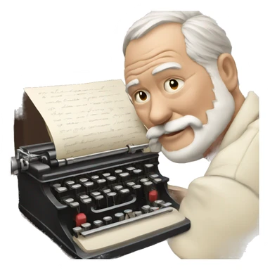 hemingway with typewriter sticker