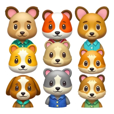 animal crossing characters sticker
