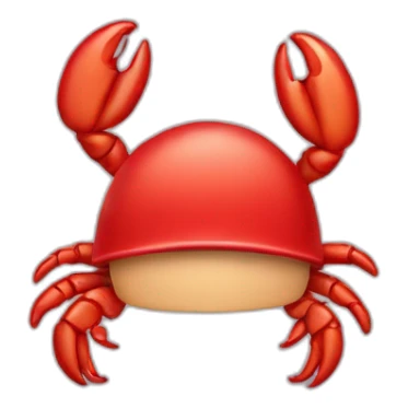 A human wearing a lobster hat sticker