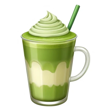 Matcha latte drink  sticker