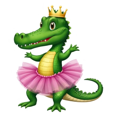 alligator with a tutu cute sticker