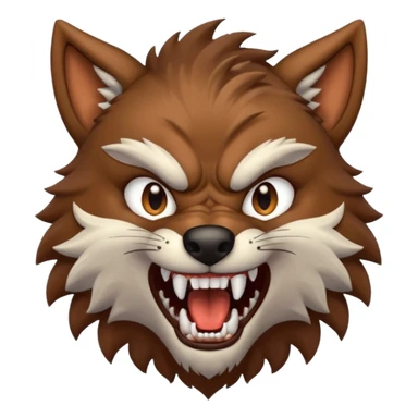 Werewolf – Furry wolf-man mid-roar sticker