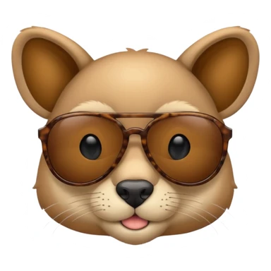 a sunglasses animals sticker