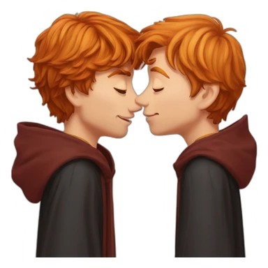 Harry Potter kissing Ron Weasley sticker
