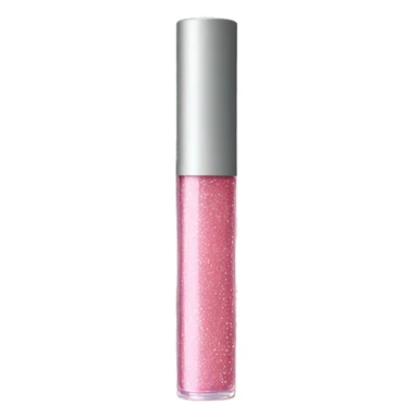 Light Pink sparkly lip gloss tube sticker