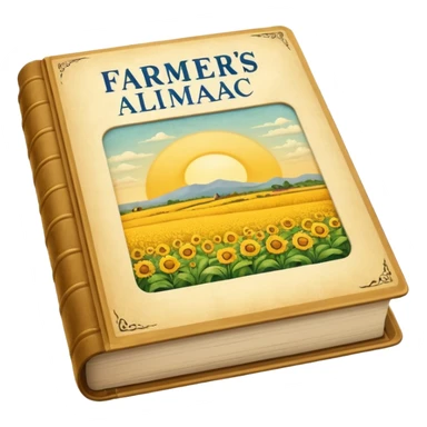 portable Farmers' Almanac sticker