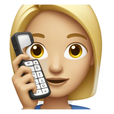 white woman showing phone sticker