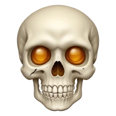 Una calavera combinado con el emoji de 🤨 sticker