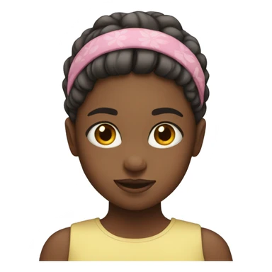 girl with headband sticker