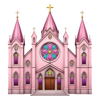 make a catholic church with very girly pink tones sticker