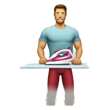 ironman ironing clothes sticker